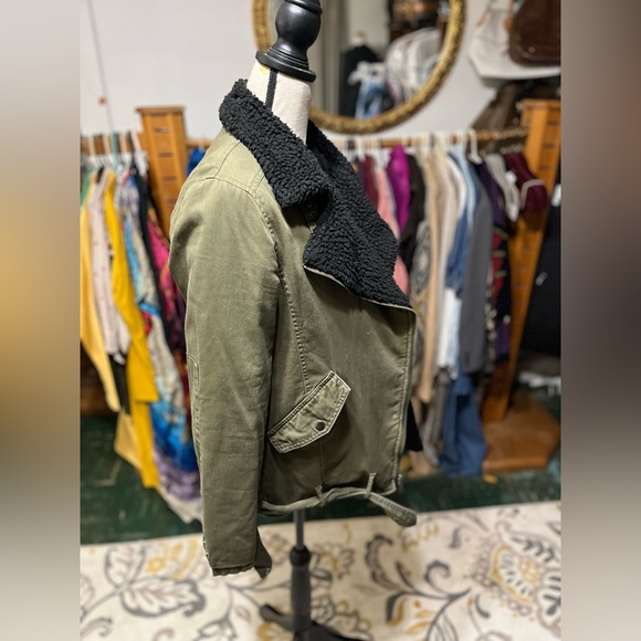 Green soft denim jacket - Picture 3 of 5